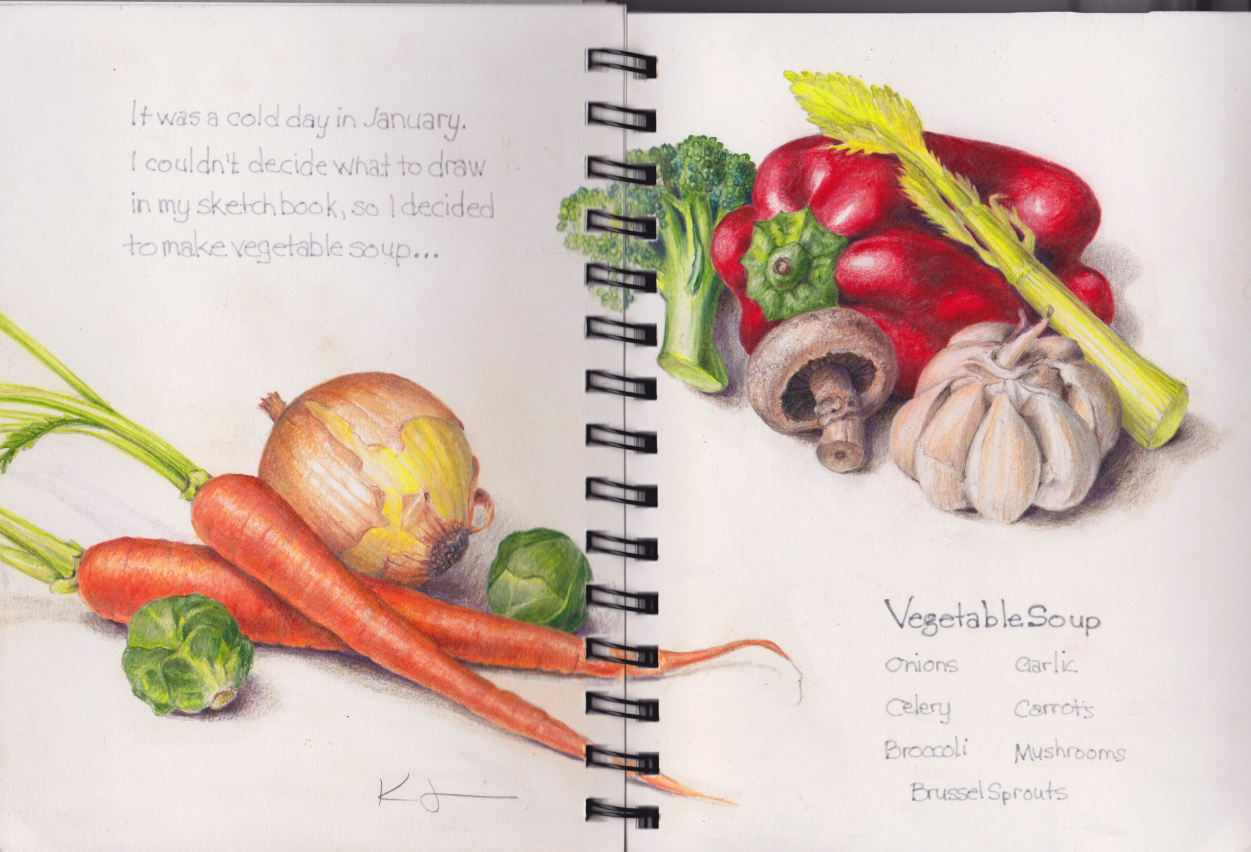 Vegetables for soup by Katy Lyness
